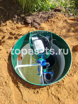 Монтаж септика Аквалос 2 Universal с принудительной подготовкой