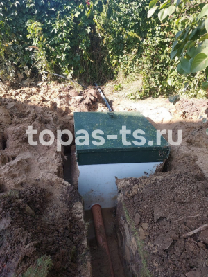 Монтаж септика Топас-С 5 принудительным выбросом